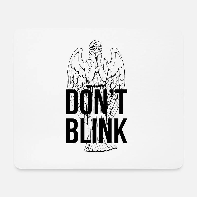 Don't Blink - Tapis de souris (format paysage) - blanc