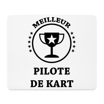 Go-Kart / Karting / Kart / Fahrer - Mousepad (Querformat) - Weiß - Vorne