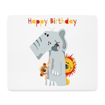 Happy Birthday - Erster Geburtstag - Zahl Eins - Mouse Pad (horizontal) - white - Front