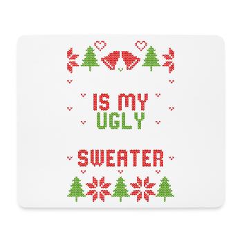 This is my ugly christmas sweater - Mousepad (Querformat) - Weiß - Vorne