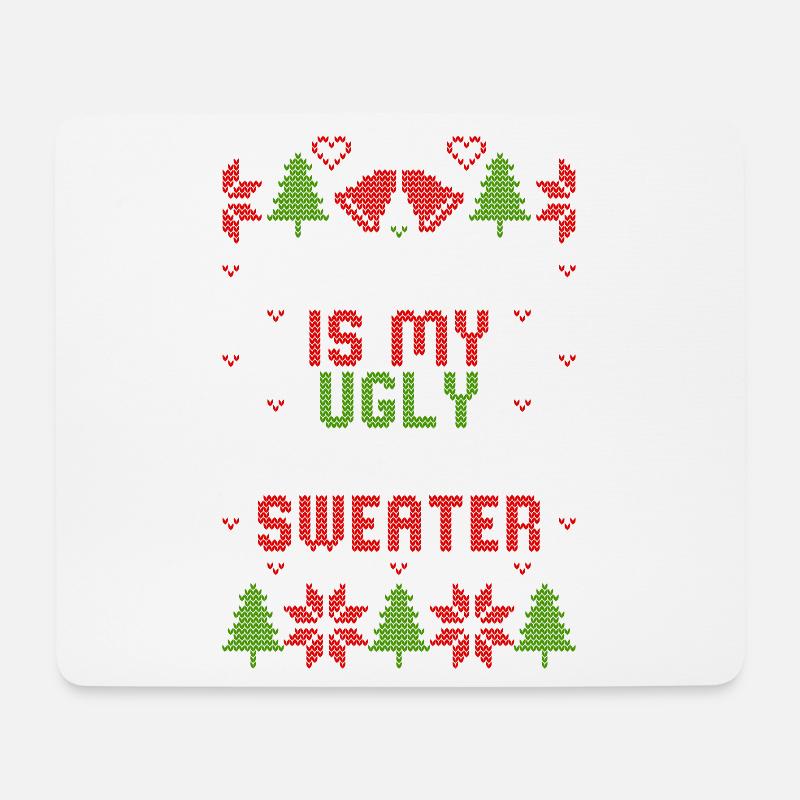 This is my ugly christmas sweater - Mousepad (Querformat) - Weiß