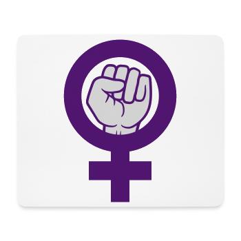 Symbole féministe Droits des femmes Faust - Tapis de souris (format paysage) - blanc - Devant