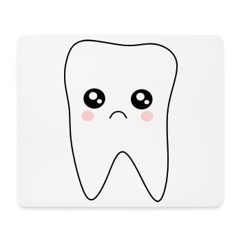 Dente, dents, cadeau dentiste - Tapis de souris (format paysage) - blanc - Devant