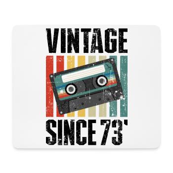 Retro Cassette on Neon Stripes - Mouse Pad (horizontal) - white - Front