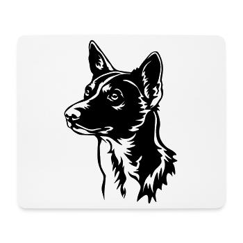 Basenji Kopf - Mousepad (Querformat) - Weiß - Vorne