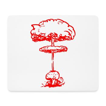 Champignon pollinique nucléaire (rouge) - Tapis de souris (format paysage) - blanc - Devant
