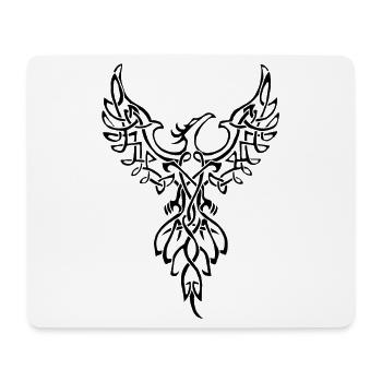 Schwarzes Phönix-Symbol - Mousepad (Querformat) - Weiß - Vorne