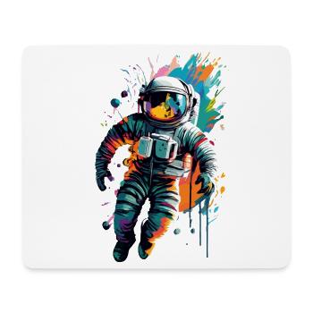 Astronaut im Weltall Weltraum - Astronaut Space - Mousepad (Querformat) - Weiß - Vorne
