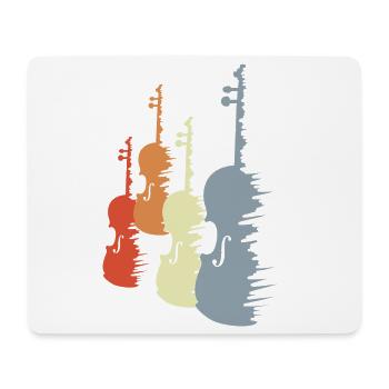 Geigen Skizze - Mousepad (Querformat) - Weiß - Vorne