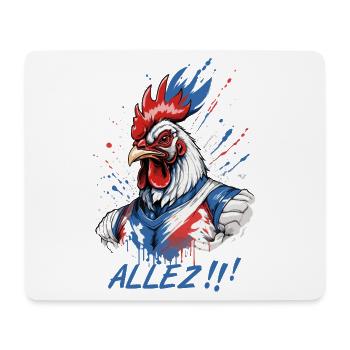 Fußball und Rugby, Sport in den Farben Blau, Weiß und Rot - Mousepad (Querformat) - Weiß - Vorne