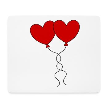 rotes Herz rot Geschenk Valentinstag - Mousepad (Querformat) - Weiß - Vorne
