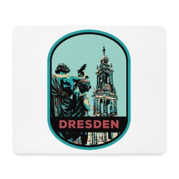 Illustration: Hofkirche Cathedral, Dresden - Mouse Pad (horizontal) - white - Front