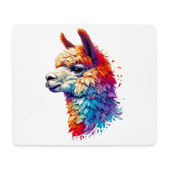 Alpaga - Tapis de souris (format paysage) - blanc - Devant