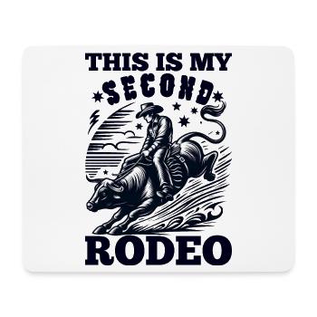 Dies ist mein zweites Rodeo: Der wilde Ritt des lustigen Cowboys - Mousepad (Querformat) - Weiß - Vorne