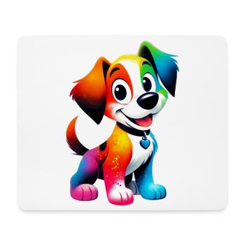 Chien - Tapis de souris (format paysage) - blanc - Devant