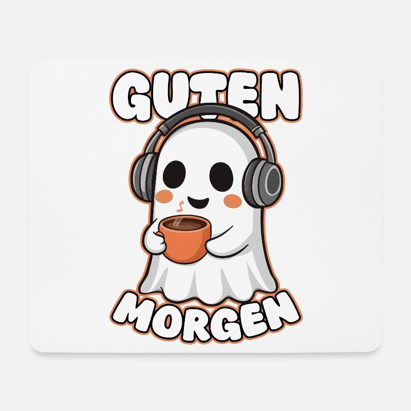 Guten Morgen Geist: Süßer Start in den Tag - Mousepad (Querformat) - Weiß