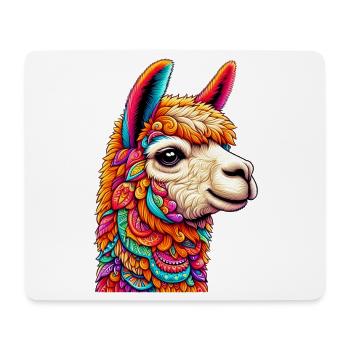 Alpaka - Mousepad (Querformat) - Weiß - Vorne