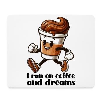 Kaffee Träume Geschenk - Mousepad (Querformat) - Weiß - Vorne
