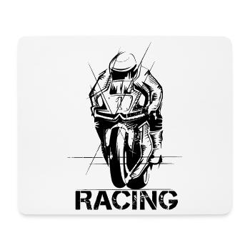 Racing Motorrad Superbike Biker Motorsport Symbol - Mousepad (Querformat) - Weiß - Vorne