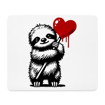Faultier - Mousepad (Querformat) - Weiß - Vorne