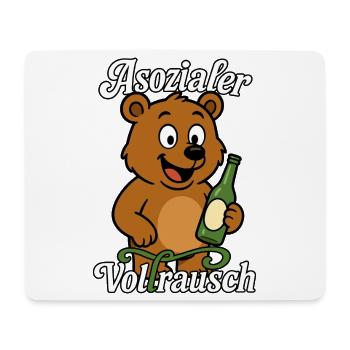 ASOZIALER VOLLRAUSCH - Mousepad (Querformat) - Weiß - Vorne