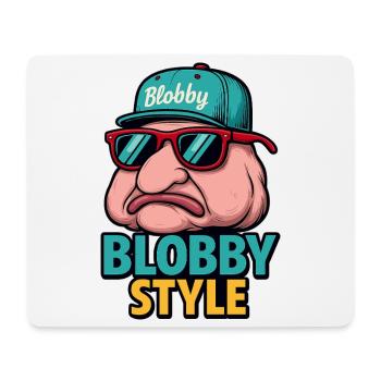 Blobby Style Cartoon Tee - Mousepad (Querformat) - Weiß - Vorne