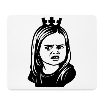 Skeptical meme girl with crown - Mouse Pad (horizontal) - white - Front