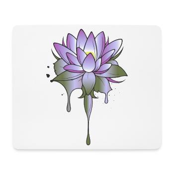 Lotusblüte in Violett mit Farbverlauf - Mousepad (Querformat) - Weiß - Vorne