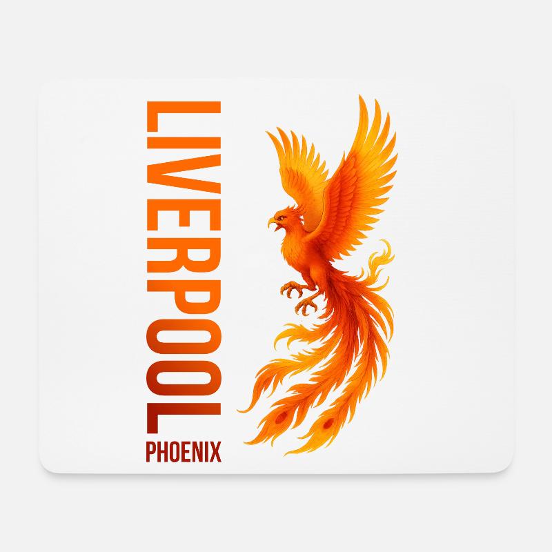MAJESTÄTISCHER PHÖNIX FEUERVOGEL - Mousepad (Querformat) - Weiß