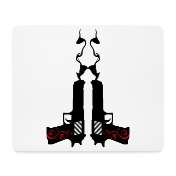 Rauchende Pistolen: Bang & Style - Mousepad (Querformat) - Weiß - Vorne
