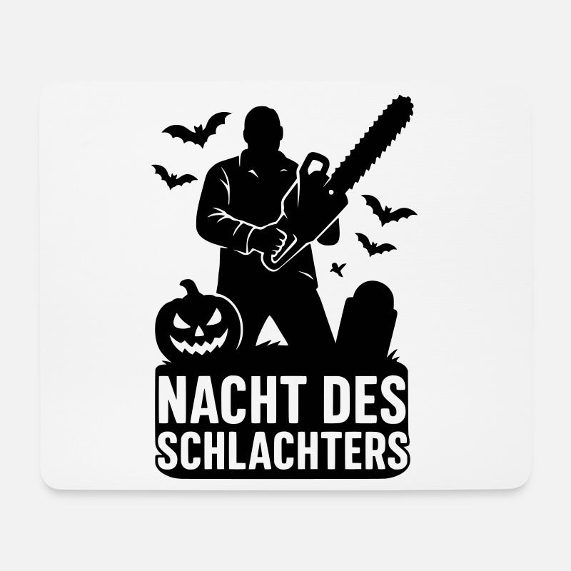 Halloween Nacht des Schlachters - Mousepad (Querformat) - Weiß