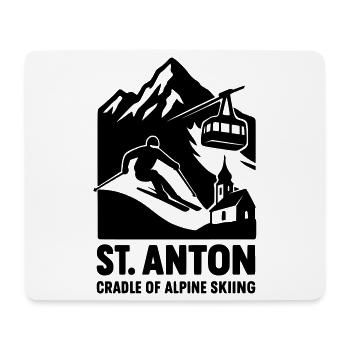 Ski à St Anton - Tapis de souris (format paysage) - blanc - Devant