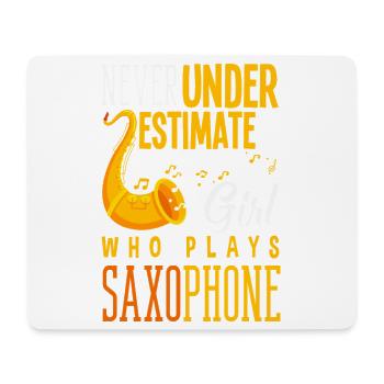 Saxofon - Mousepad (Querformat) - Weiß - Vorne