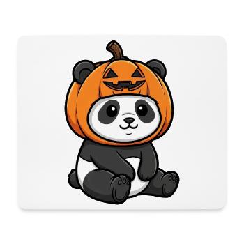 Cute Halloween Panda with Hat and Pumpkin - Mouse Pad (horizontal) - white - Front
