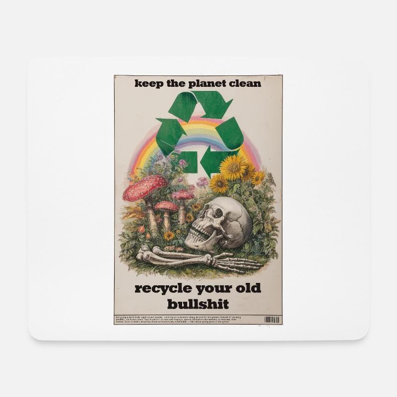 Recycle it! - Mousepad (Querformat) - Weiß