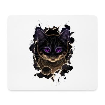 Katze Zerrissenes Tuch - Süßes Gothic  - Mousepad (Querformat) - Weiß - Vorne