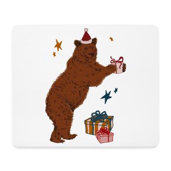 WEIHNACHTSBÄR - Mousepad (Querformat) - Weiß - Vorne