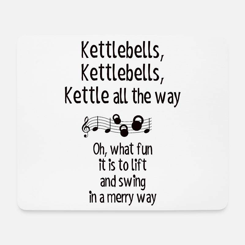 Kettlebells, Jinglebells - bestes Geschenk - Mousepad (Querformat) - Weiß
