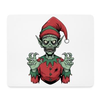 Gruseliges Skelett Weihnachtswichtel Horror Gesche - Mousepad (Querformat) - Weiß - Vorne