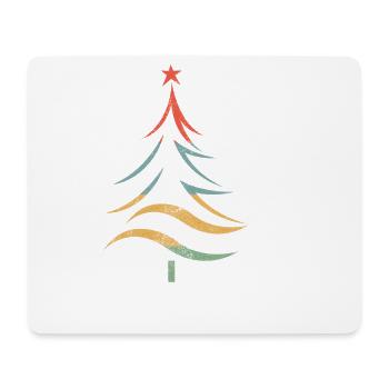 Bunter Weihnachtsbaum Pinselstriche - Mousepad (Querformat) - Weiß - Vorne
