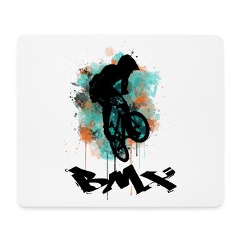Vélo BMX - Tapis de souris (format paysage) - blanc - Devant