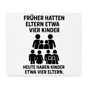 kinder eltern witz - Mousepad (Querformat) - Weiß - Vorne