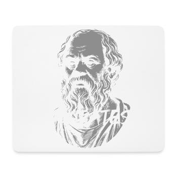 Socrate Portrait du philosophe ancien - Tapis de souris (format paysage) - blanc - Devant