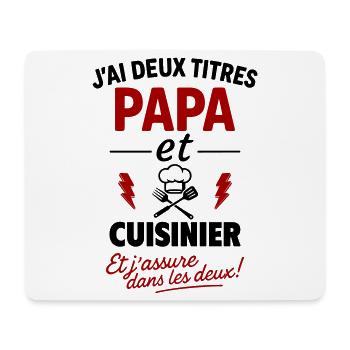 Dad Cook Humor Kitchen Gift - Mouse Pad (horizontal) - white - Front