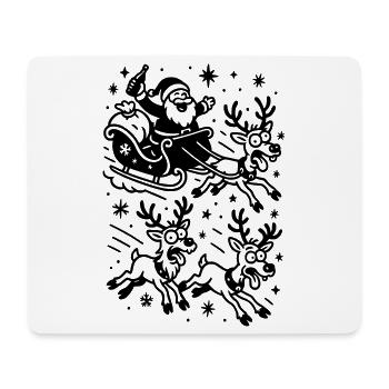 Crazy Drunk Santa Reindeers - Mousepad (Querformat) - Weiß - Vorne