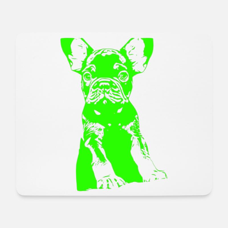 Bulldoge - Mousepad (Querformat) - Weiß
