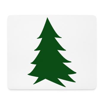 Deep green silhouette fir - Mouse Pad (horizontal) - white - Front
