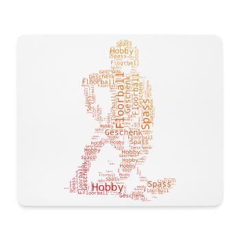 Floorball Fans aufgepasst schlichtes Statement - Mousepad (Querformat) - Weiß - Vorne