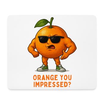 Orange avec lunettes de soleil – Punndesign - Tapis de souris (format paysage) - blanc - Devant