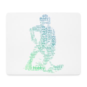 Floorball parfait pour tous les floorballs - Tapis de souris (format paysage) - blanc - Devant
